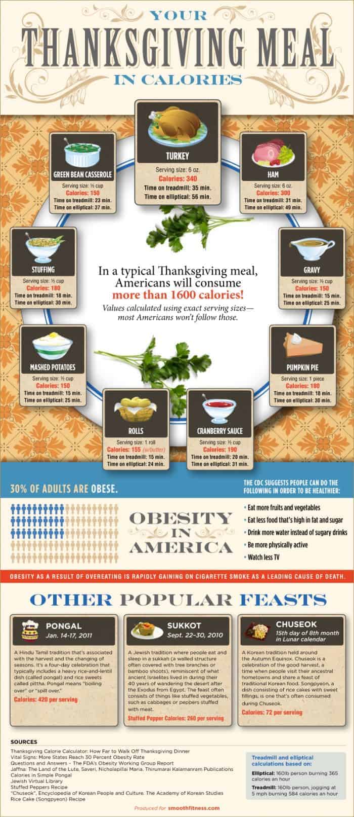 Thanksgiving Meal in Calories