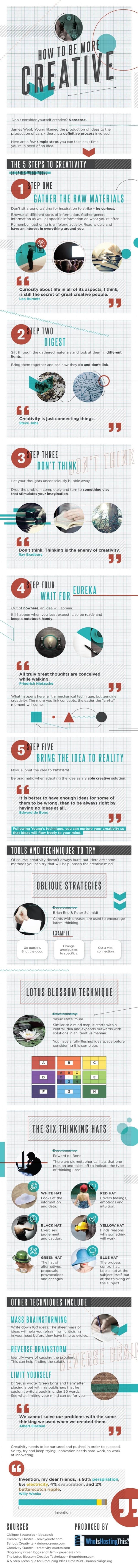 How To Be More Creative Infographic