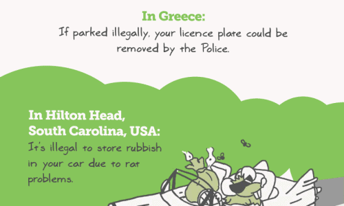 Ludicrous Laws of the Road Infographic