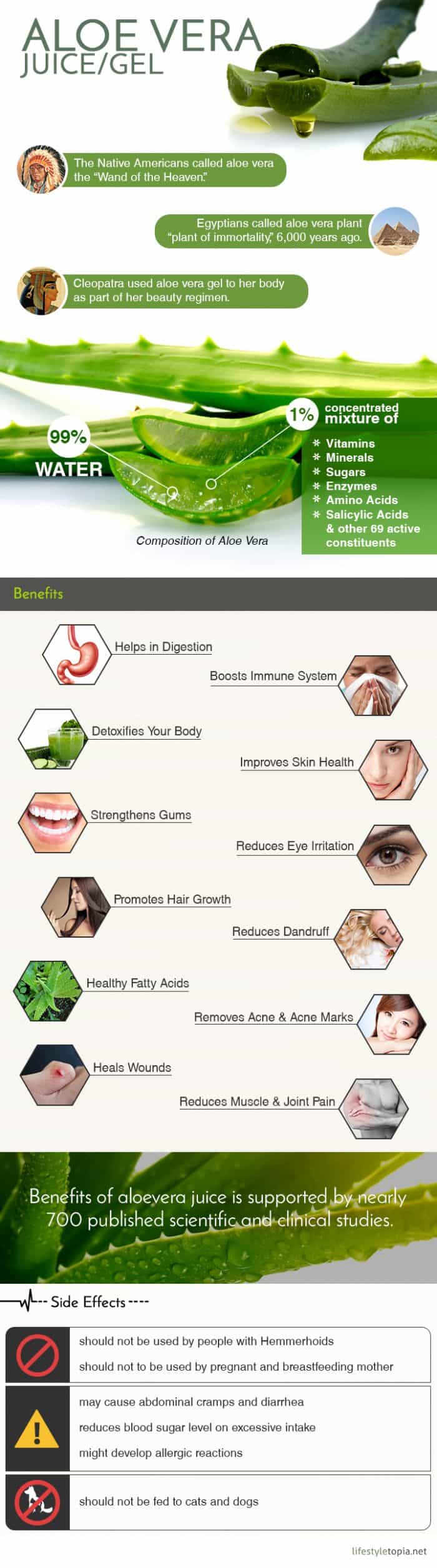 Benefits Of Aloe Vera Infographic