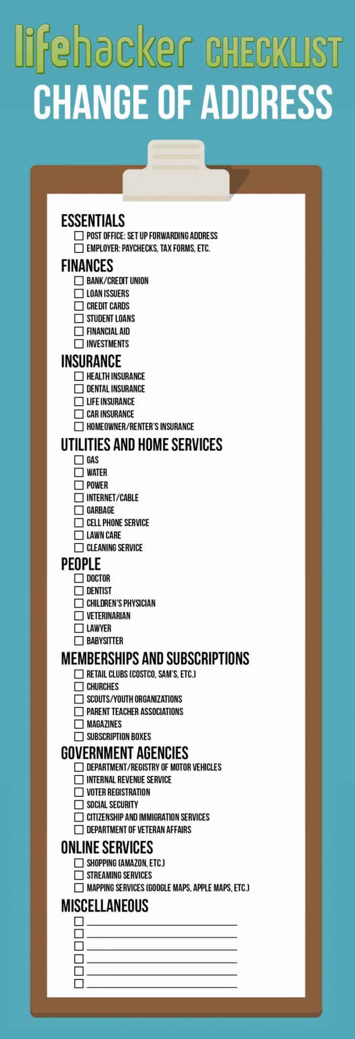 You Guide to Changing Your Address Infographic