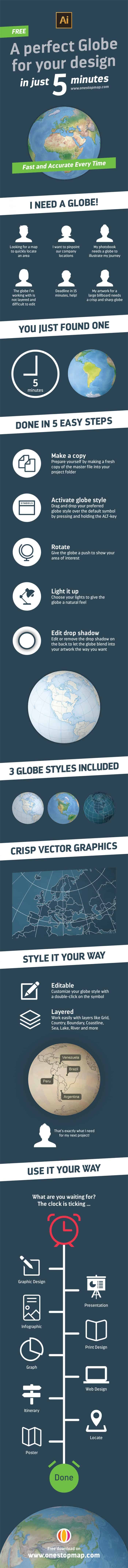 A Perfect Globe For Your Design Infographic