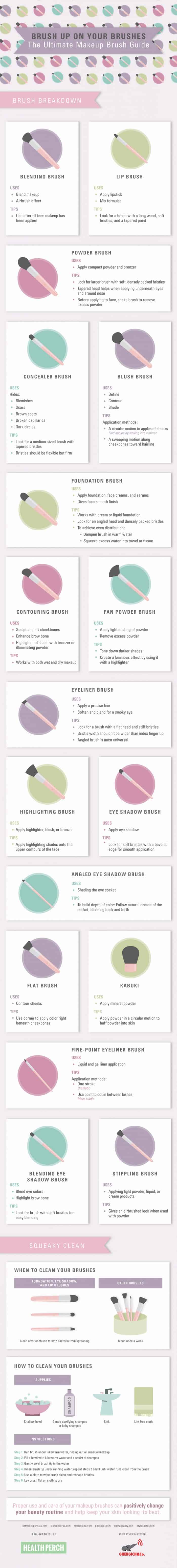 Ultimate Makeup Brushes Guide infographic