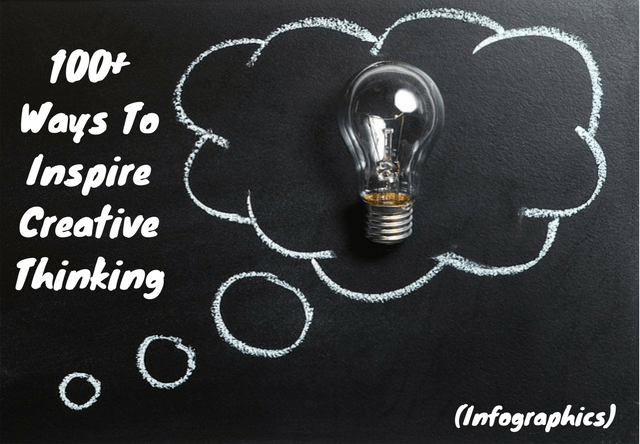 100 ways to inspire creative thinking graphic