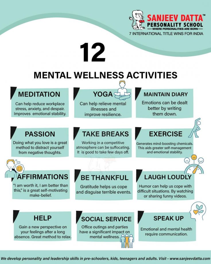 12 Activities that Help with Mental Health | Daily Infographic