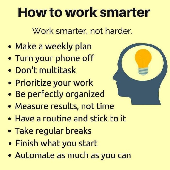 Tips To Work Smarter, Not Harder