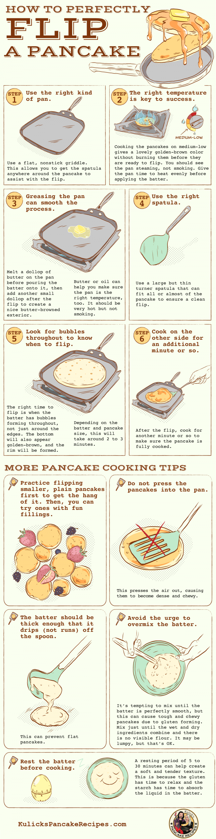 How to perfectly flip pancakes